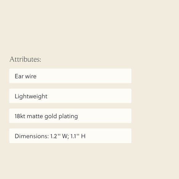 18kt Matte Gold Plated Scalloped Heart Earrings in Gold NIB - Picture 8 of 10